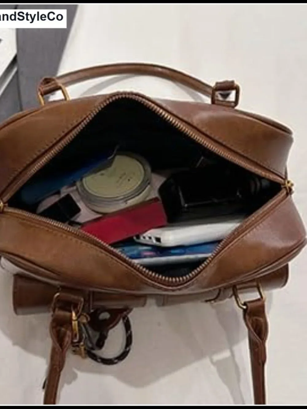 Women Hobo Tote Shoulder Bag Y2K Vintage Top Handle PU Leather Purse